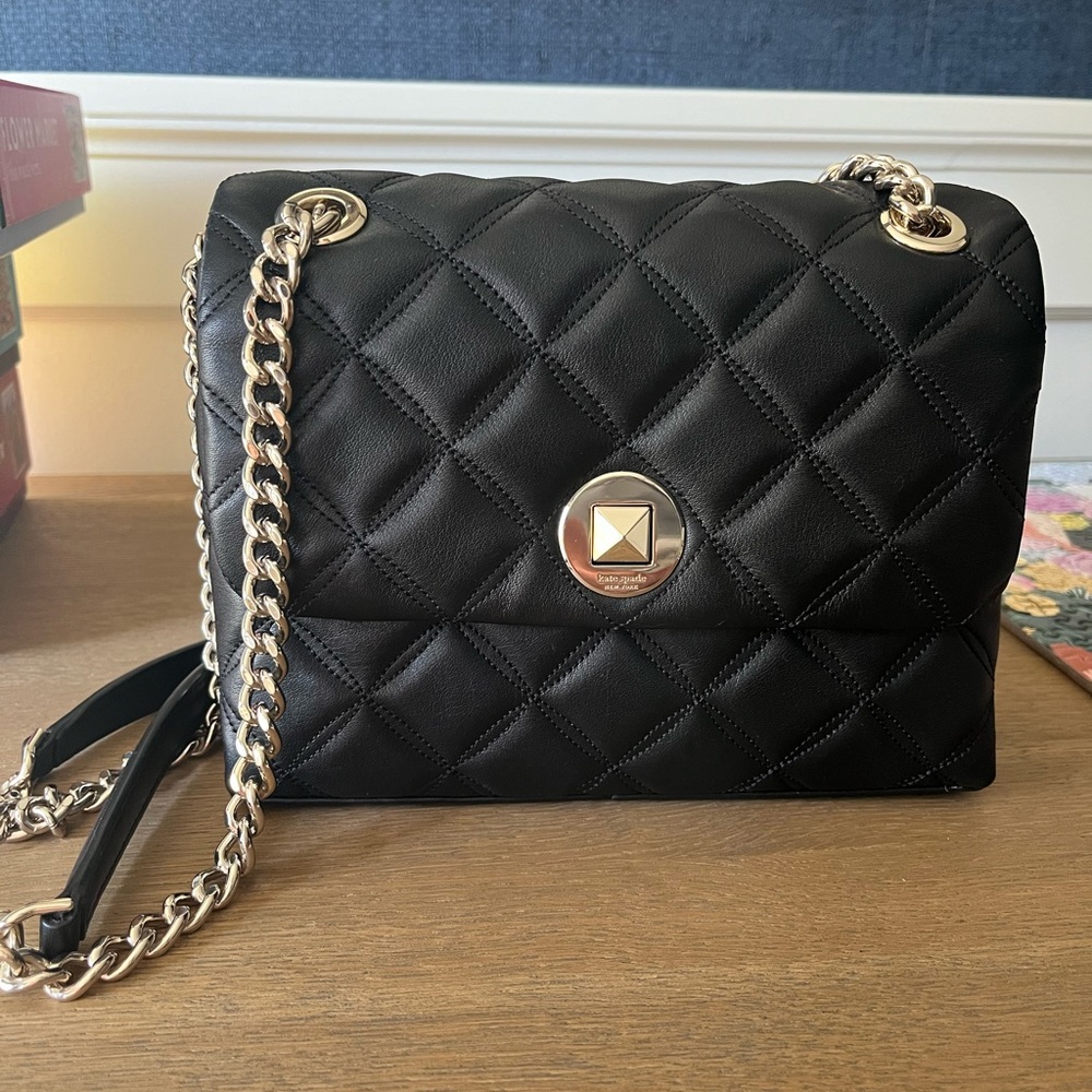 Kate Spade Natalia black quilted crossbody